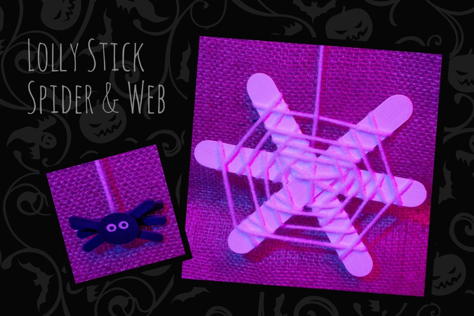 popsicle stick spider web
